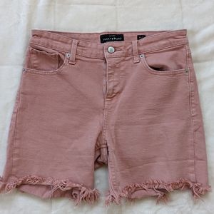 LUCKY BRAND Peach Pink Cutoff Shorts 6/28 Button